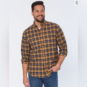 Duluth Trading Co Men's Free Swingin' Flannel Relaxed Fit Shirt Sz M